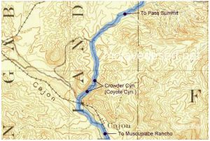 Crowder Canyon map in Cajon Pass